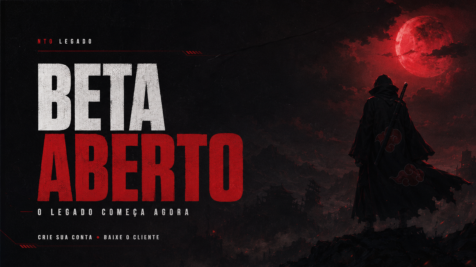 Tela de entrada da versão beta do NTO Legado