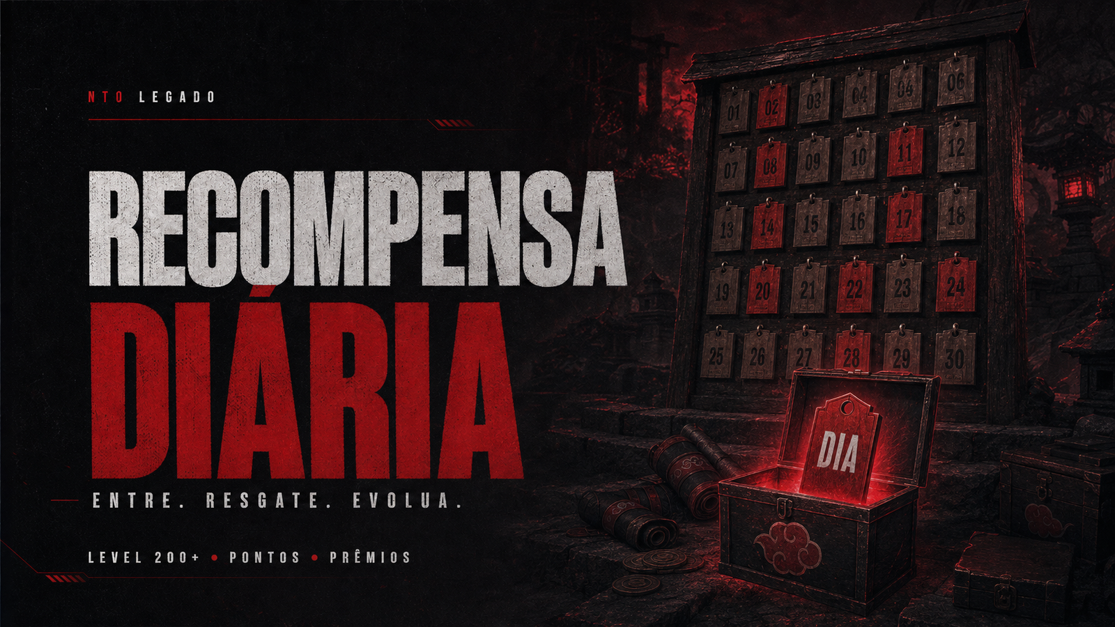 Calendário de recompensas diárias